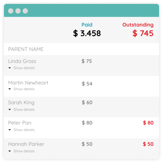 sportimea payment tracking