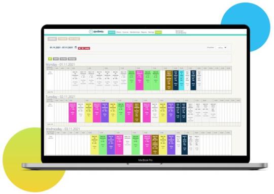 Visual scheduling for better class management and booking